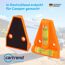 Mini-Wasserwaage mit zwei Libellen orange 58 x 43 mm