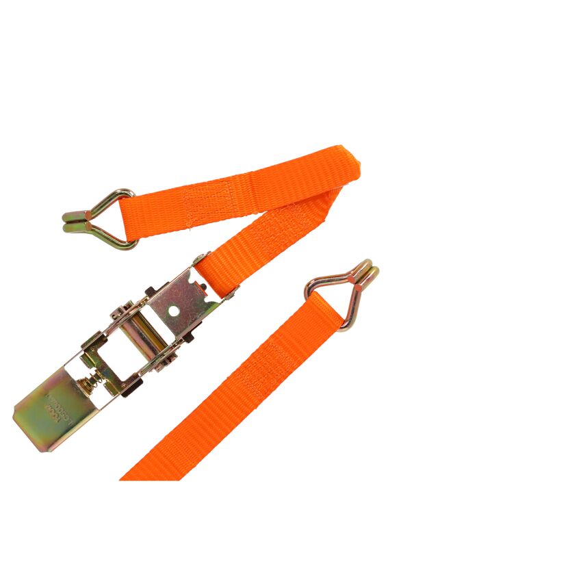 Oranger Spanngurt mit Ratsche
