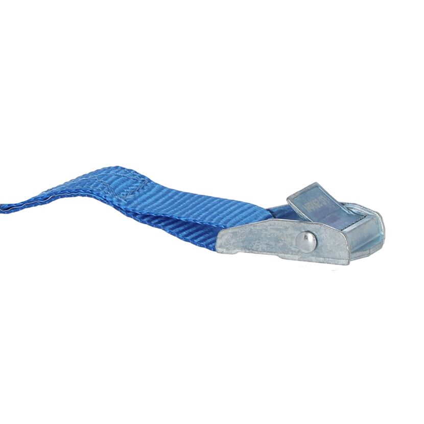 Blauer Spanngurt mit Klemmverschluss