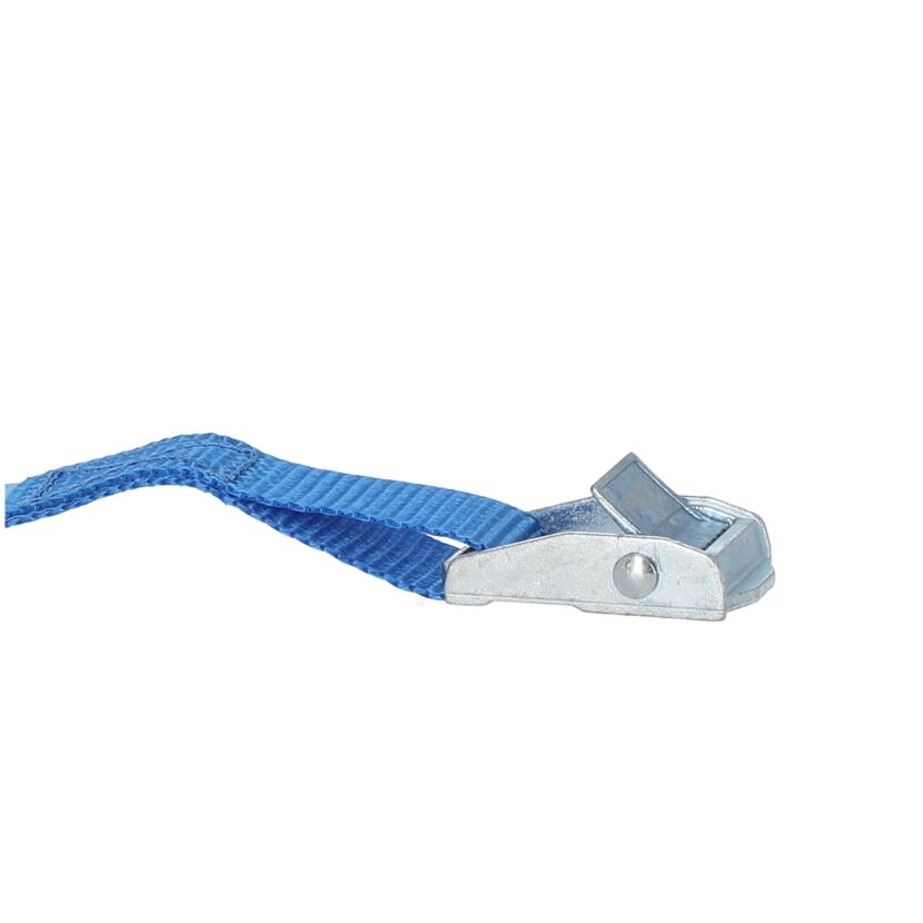 Blauer Spanngurt mit Klemmverschluss