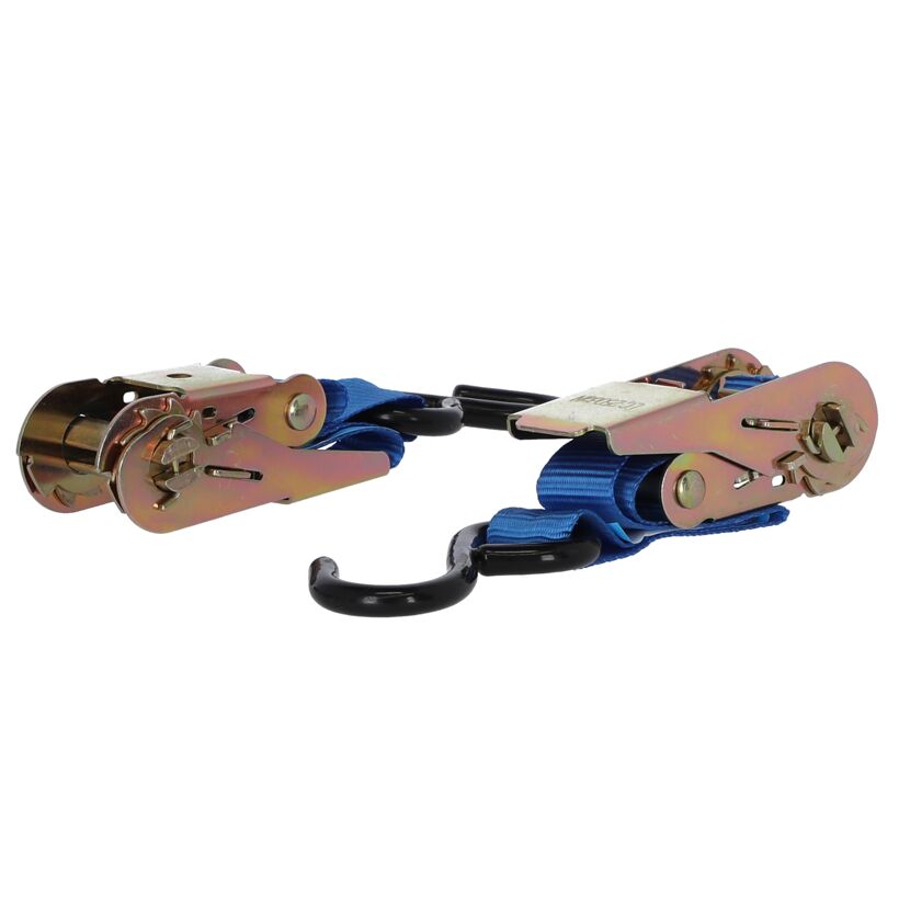 Blauer Spanngurt mit Metallratsche