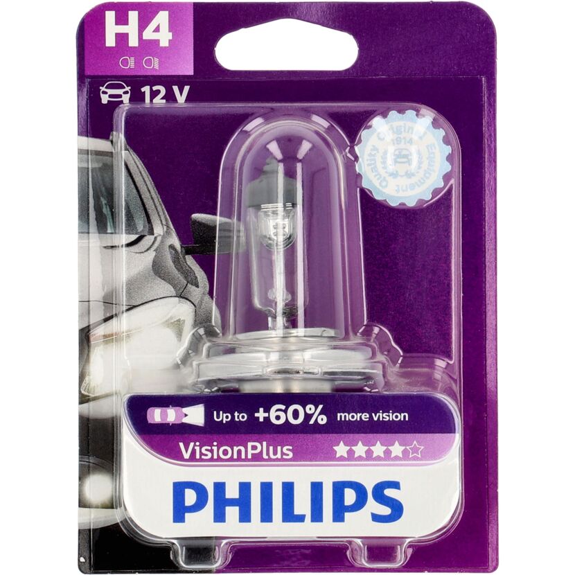 Fahrzeugscheinwerferlampe 'VisionPlus H4' 60 W 12 V