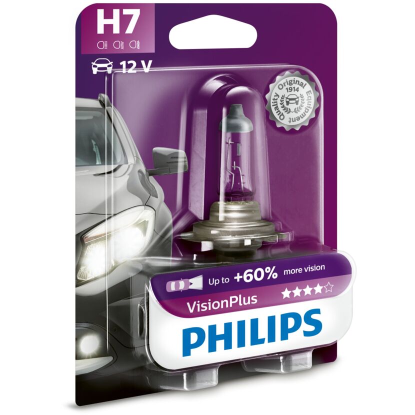 Fahrzeugscheinwerferlampe 'VisionPlus H7' 55 W 12 V