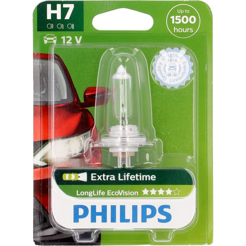 Fahrzeugscheinwerferlampe 'LongLife EcoVision H7' 55 W 12 V