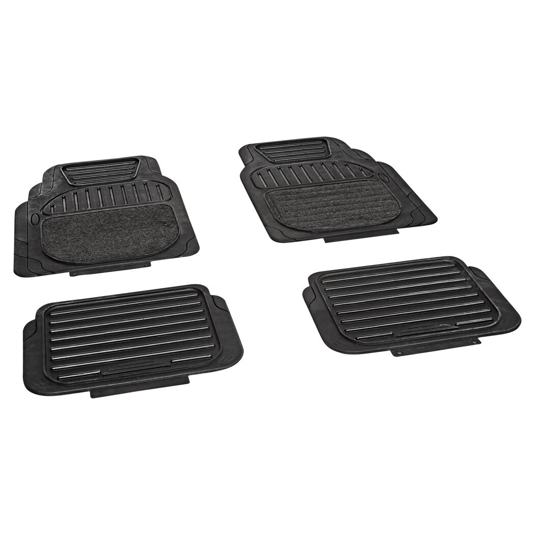 Automatten-Set 'De Luxe' 4-teilig, schwarz