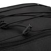 Schwarze Fahrradtasche mit Reißverschluss und Spanngurt