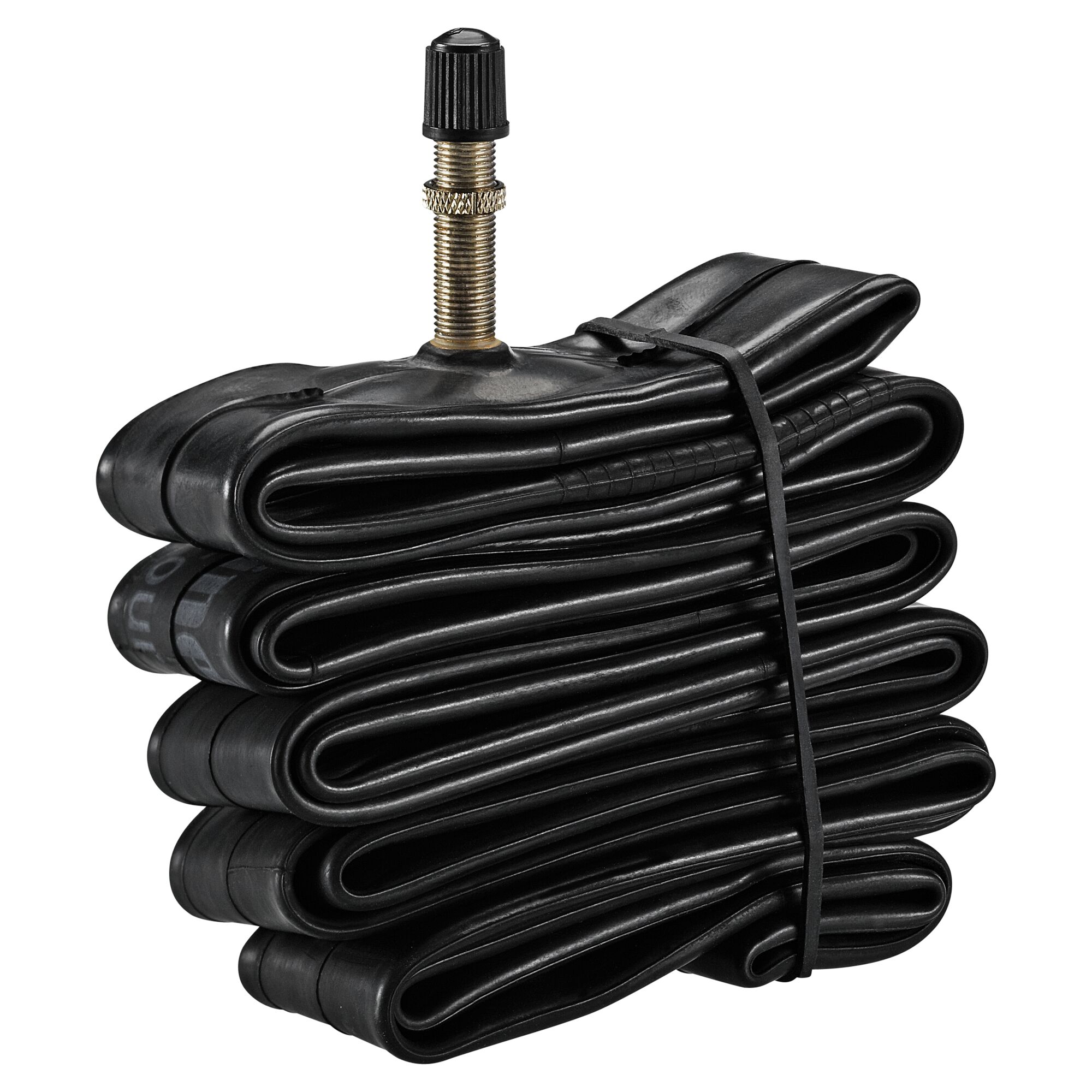 Zusammengefalteter Fahrradschlauch mit Ventil