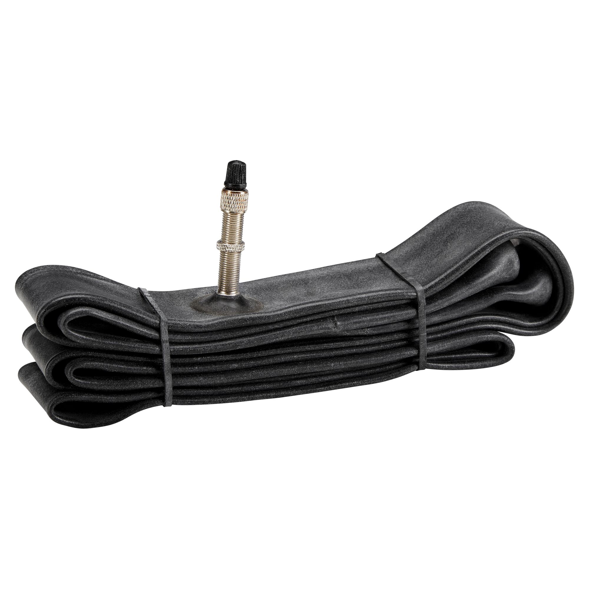 Zusammengefalteter Fahrradschlauch mit Ventil