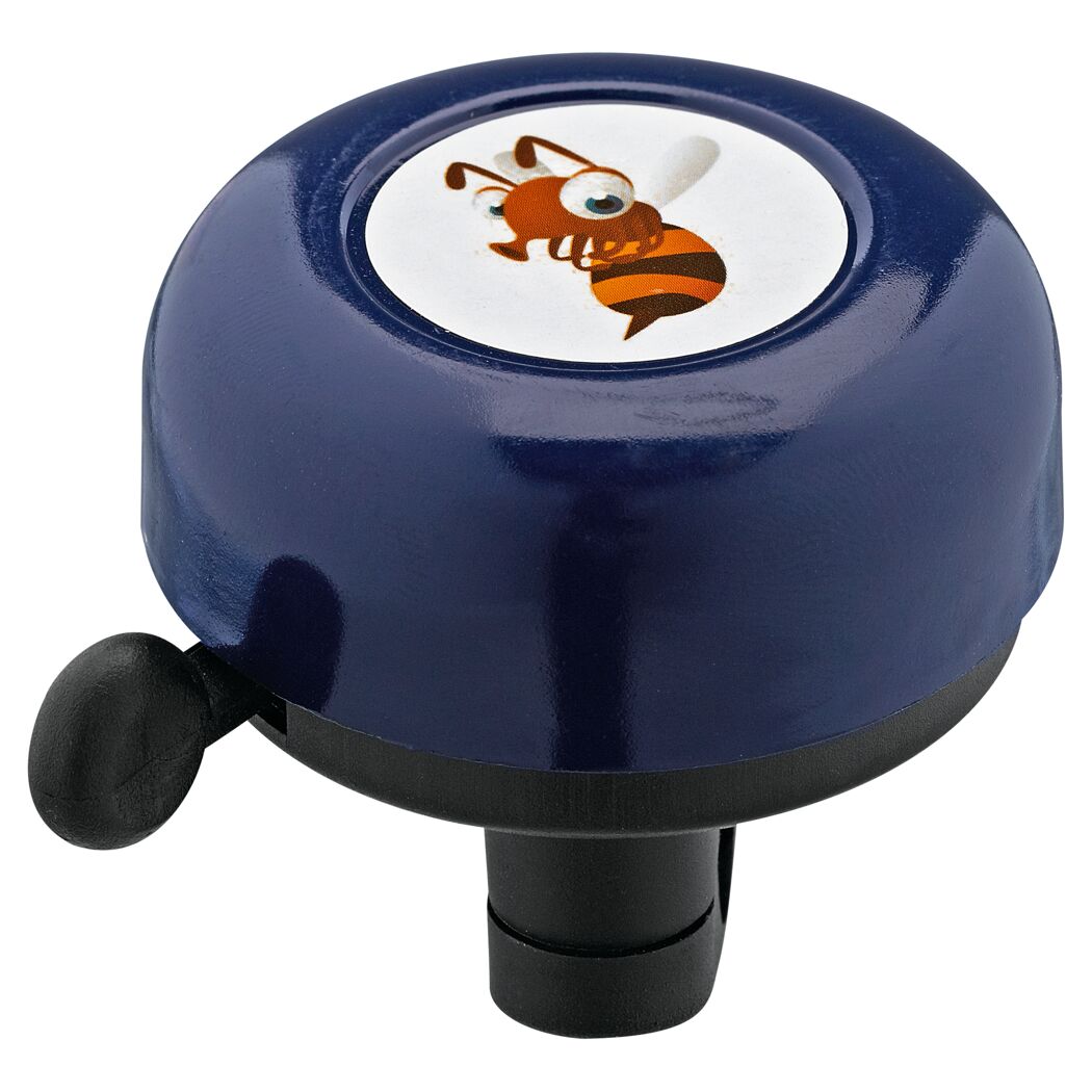 Blaue Kinderglocke mit Bienenmotiv