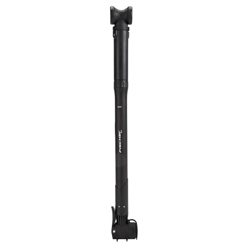 Schwarze Fahrradpumpe der Marke Fischer