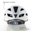 Weißer Fahrradhelm Fischer Urban Lano S/M mit Beleuchtung
