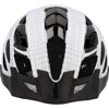 Weißer Fahrradhelm mit schwarzen Details und Belüftungsschlitzen