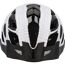 Weißer Fahrradhelm mit schwarzen Details und Belüftungsschlitzen