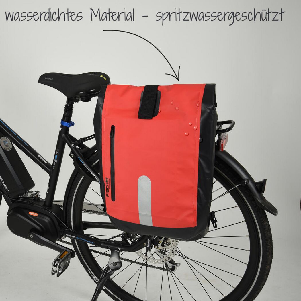 Wasserfeste Gepäckträgertasche am Fahrrad