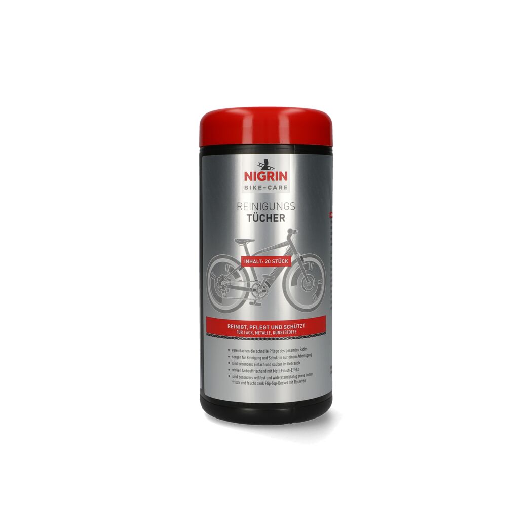 Dose mit 20 Nigrin Fahrrad-Reinigungstüchern