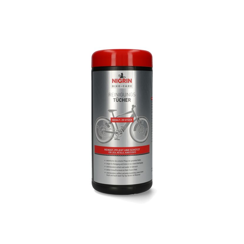 Dose mit 20 Nigrin Fahrrad-Reinigungstüchern