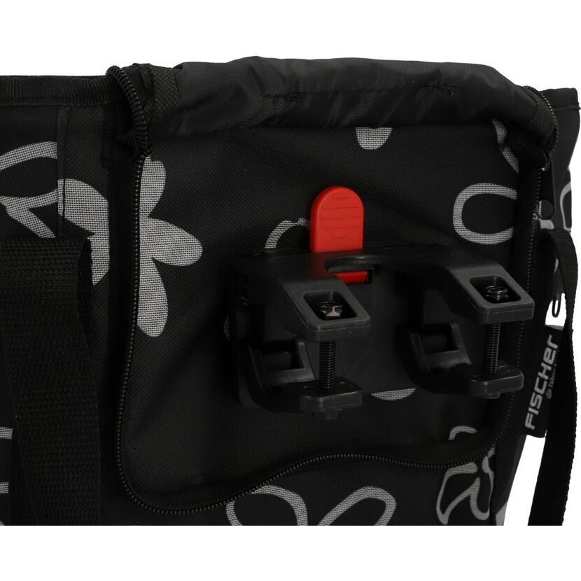 Schwarze Lenkertasche mit Befestigung