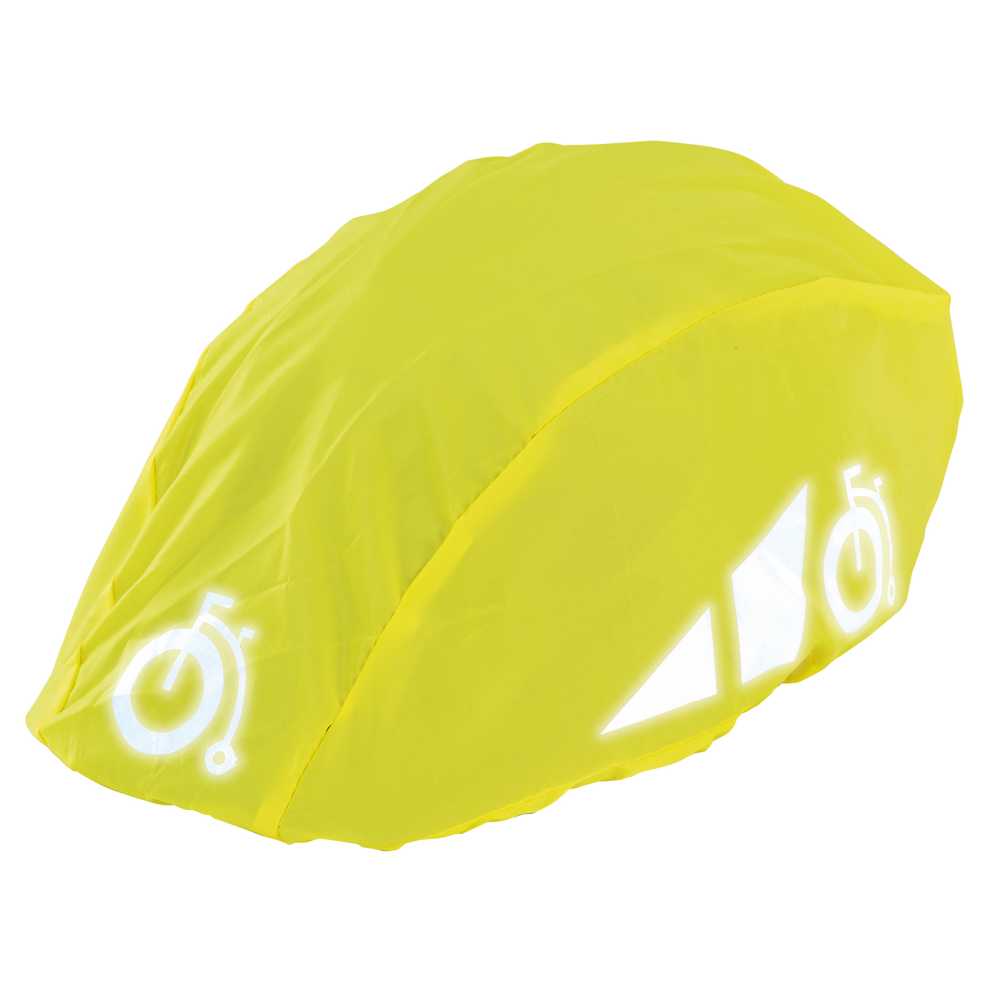 Regenüberzug für Fahrradhelm reflektierend gelb/schwarz + product picture