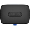 Schwarze Alarmbox von ABUS mit blauem Knopf
