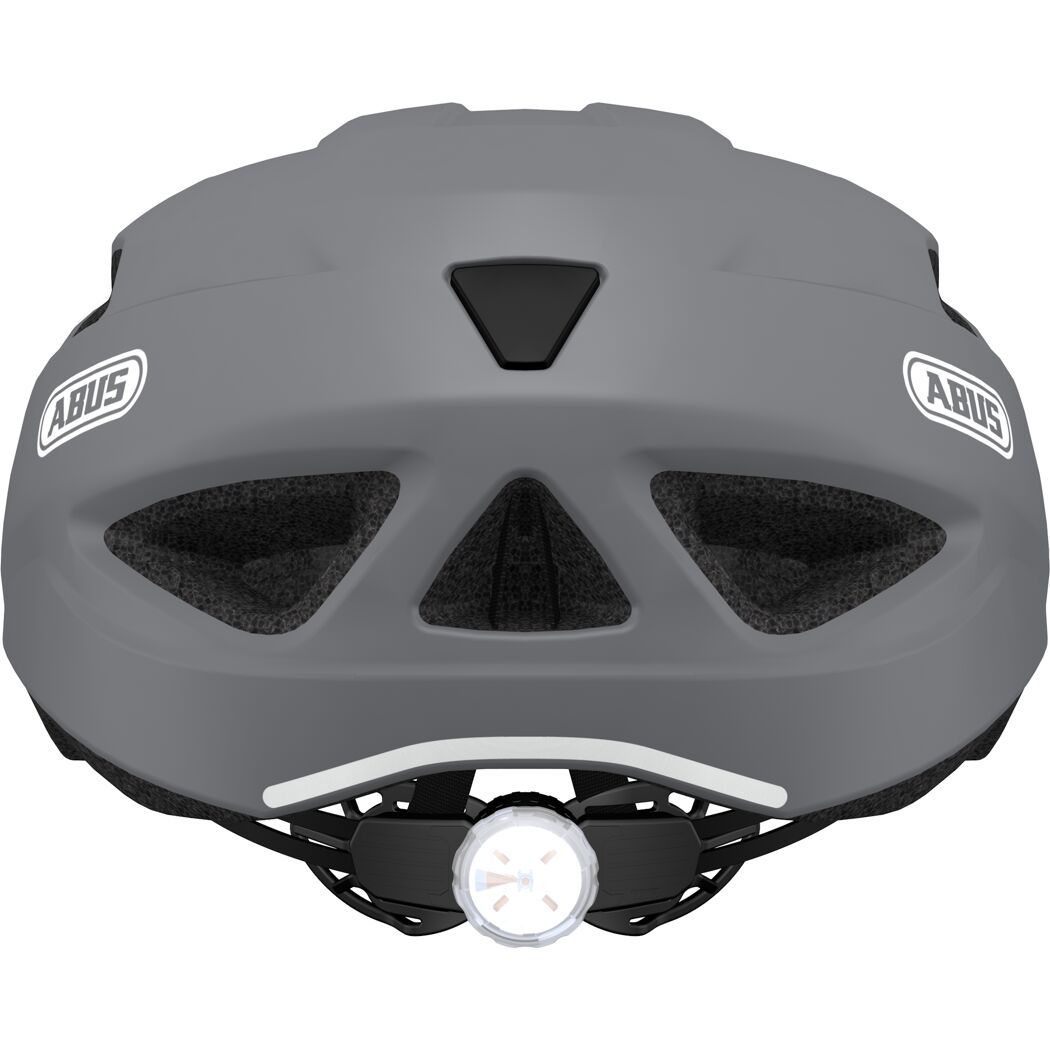 Fahrradhelm Abus grau mit Rücklicht
