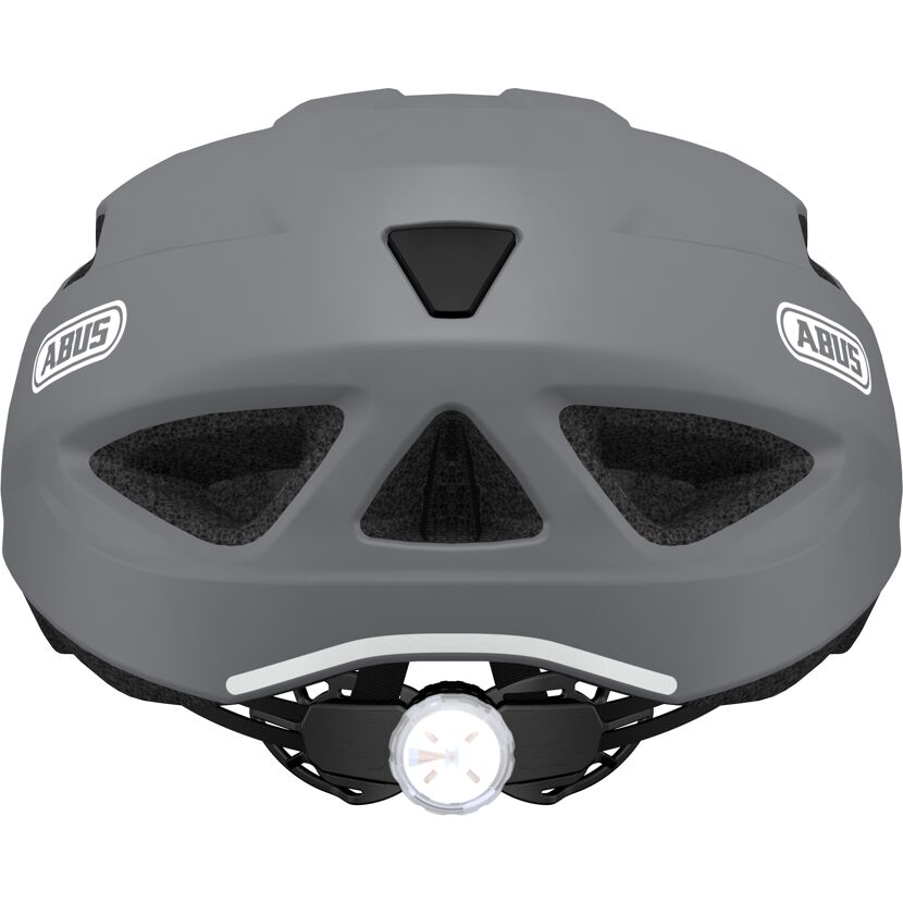 Fahrradhelm Abus grau mit Rücklicht