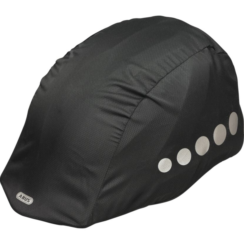 Schwarze ABUS Regenhaube für Fahrradhelme