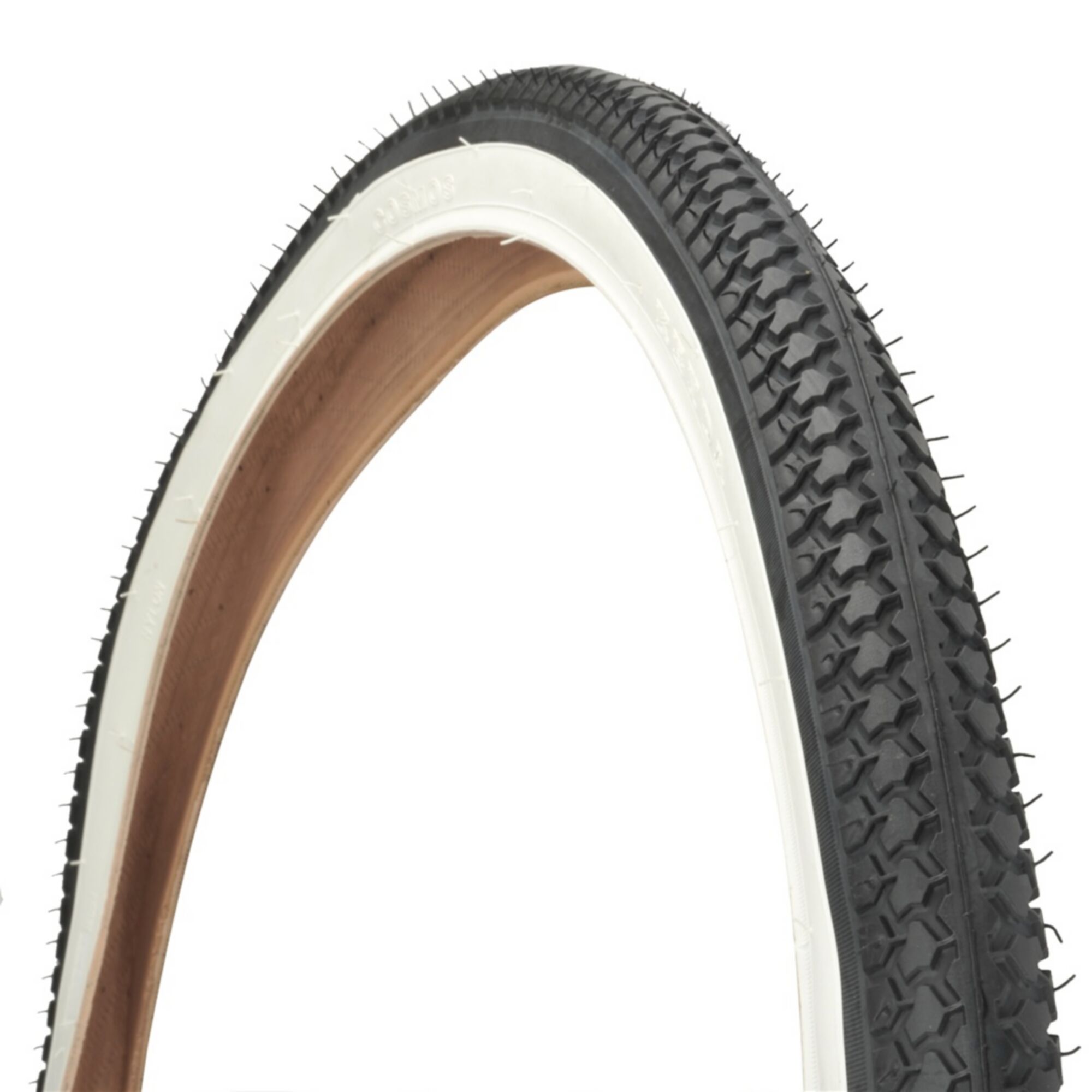 Schwarzer Fahrradreifen mit weißem Rand