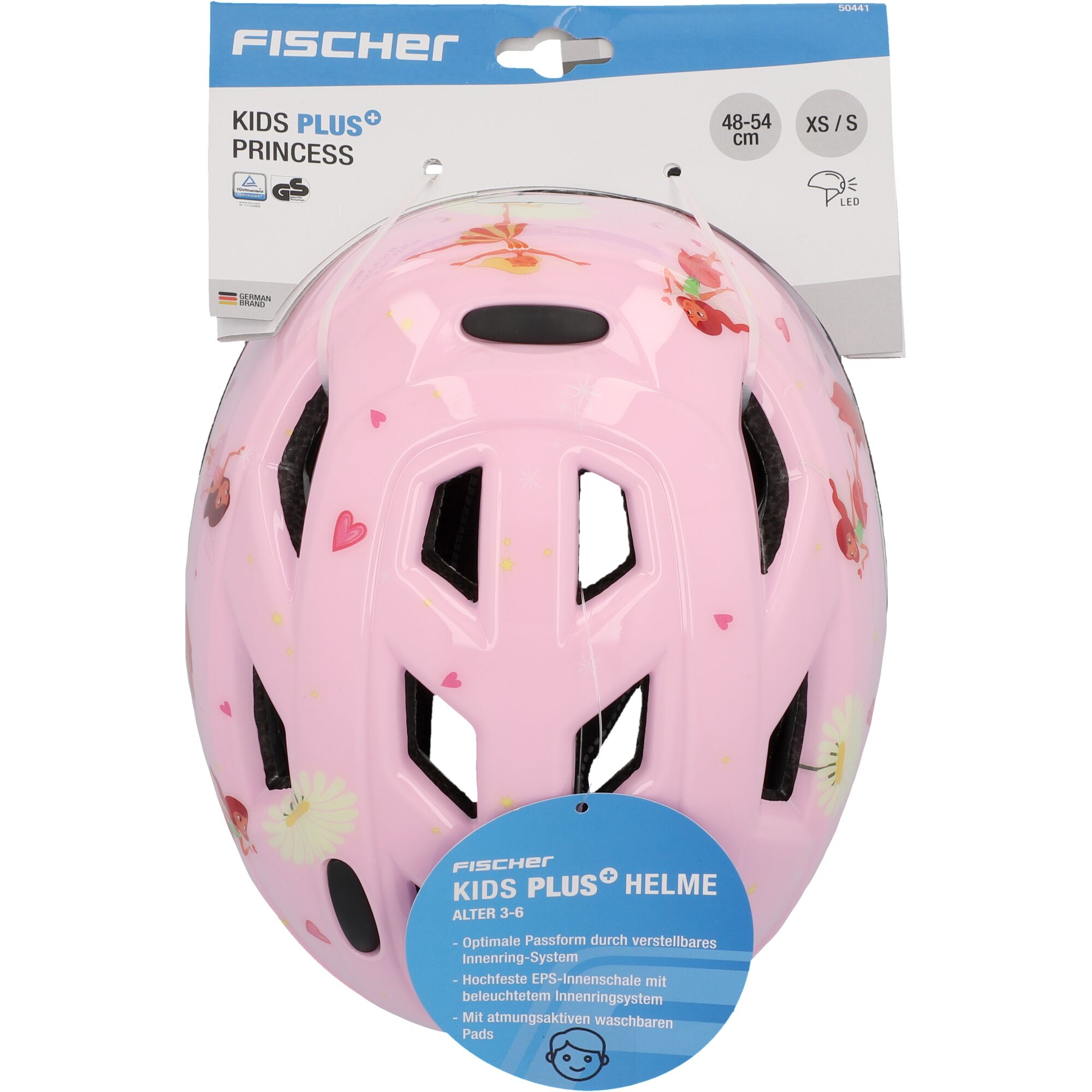 Pinker Kinder-Fahrradhelm mit Feen-Motiv