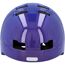 Lilafarbener Fahrradhelm von hinten
