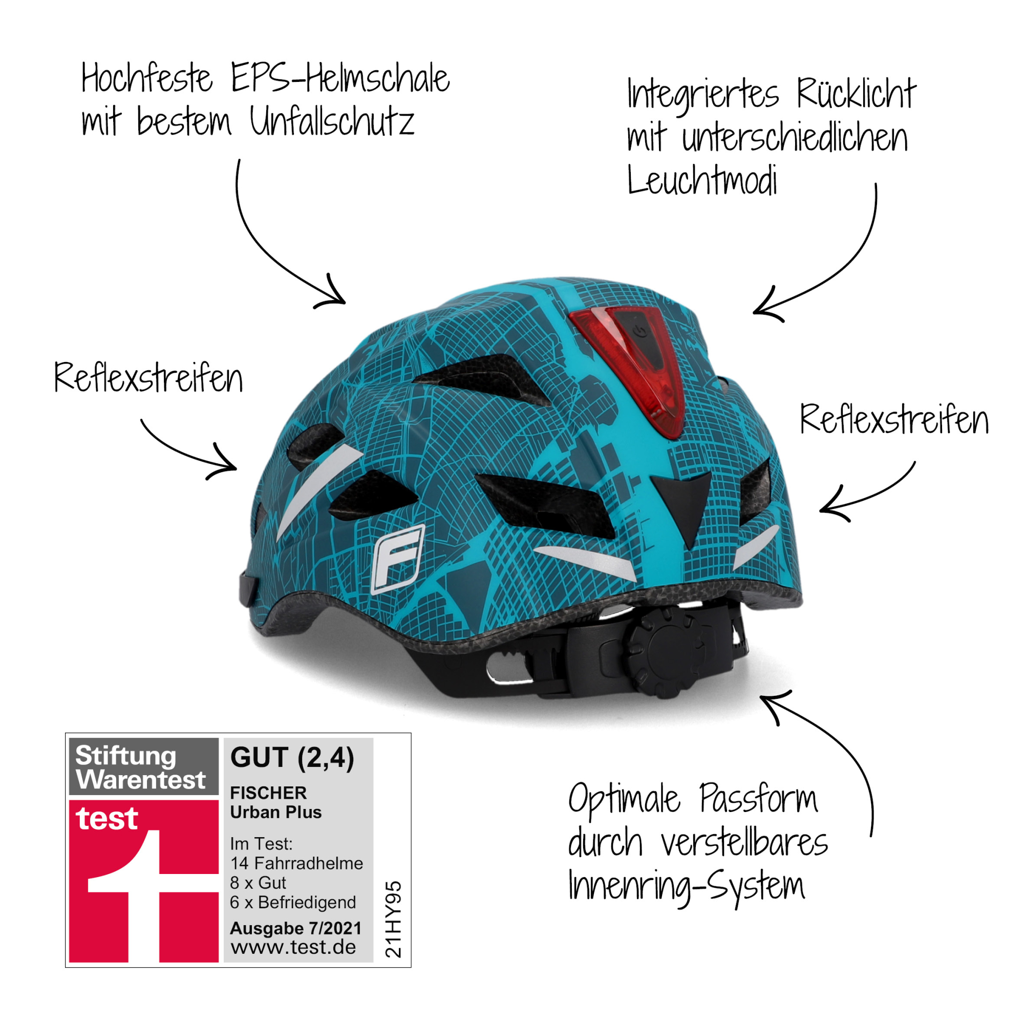 Fahrradhelm 'Urban Plus NY' S/M + product picture