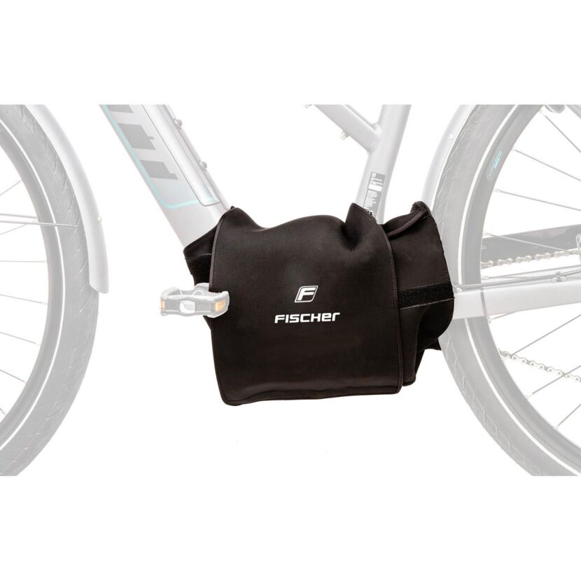 Schwarze Fischer E-Bike Motorabdeckung