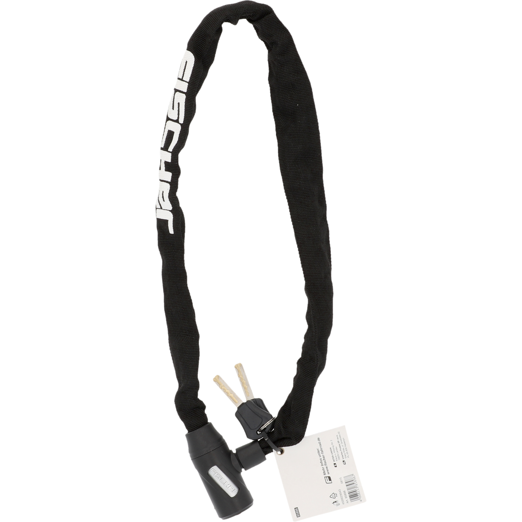 Kettenschloss schwarz Ø 2 x 90 cm