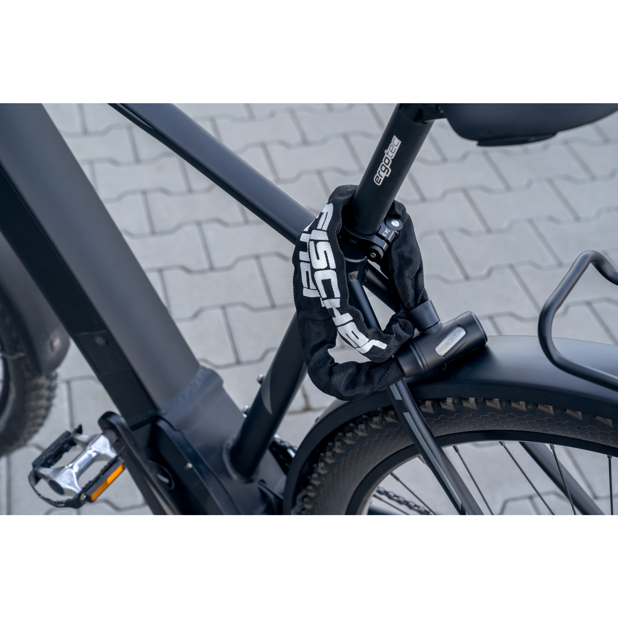 Kettenschloss schwarz Ø 2 x 90 cm