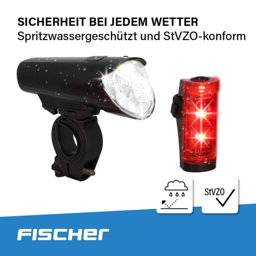 LED-Beleuchtungsset Akku 45 Lux mit USB-C und Halterung