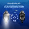 LED-Beleuchtungsset mit automatischer Abschaltung nach 4 Minuten Standzeit.