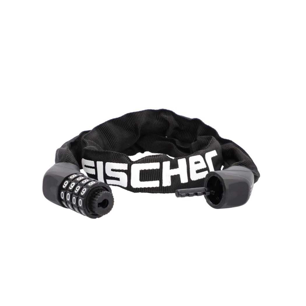 FISCHER Kettenschloss schwarz mit Zahlencode.