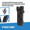 Fischer Faltschloss mit Zahlencode und Montagezubehör.
