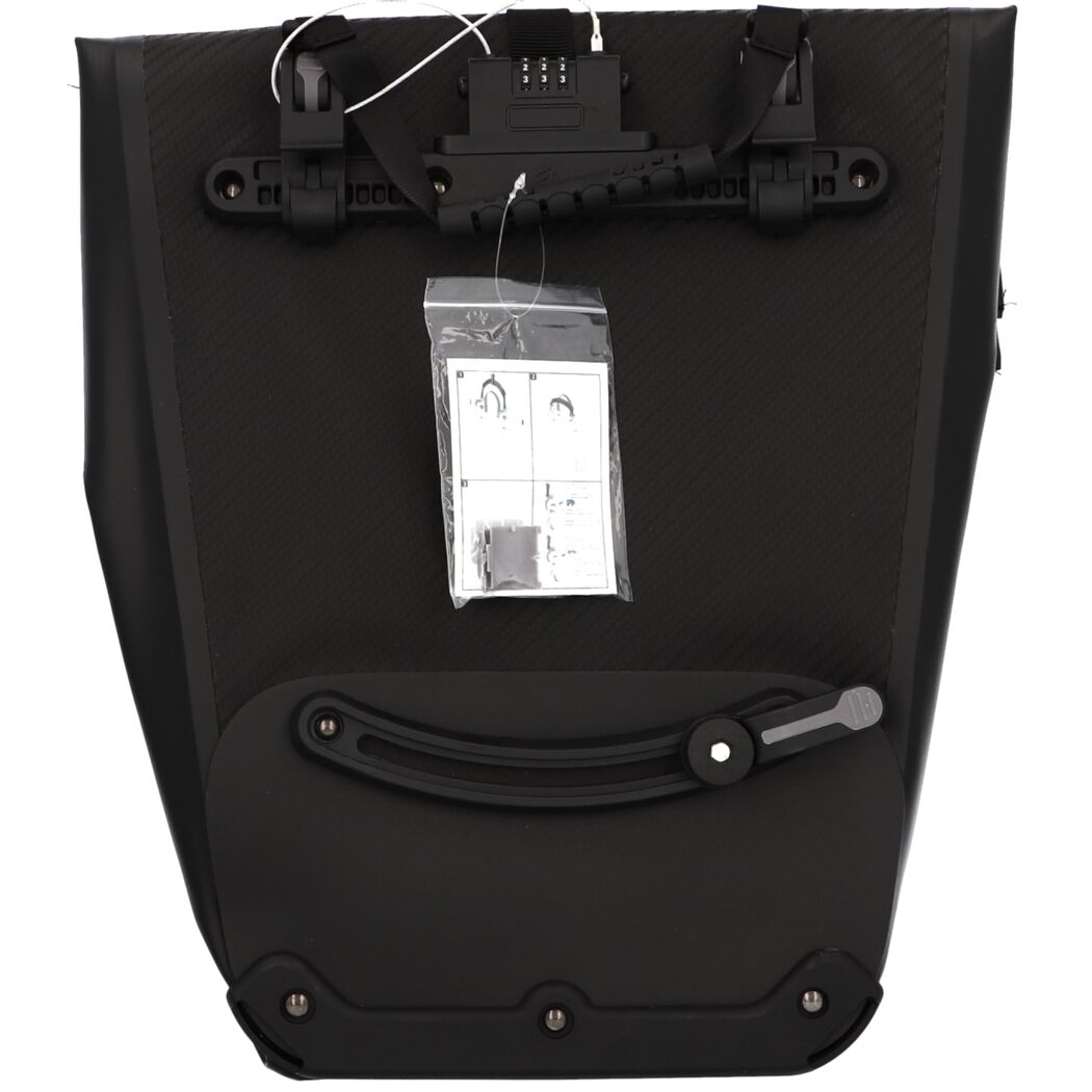 Schwarze Gepäckträgertasche PLUS Emendo mit Befestigungssystem und Schloss