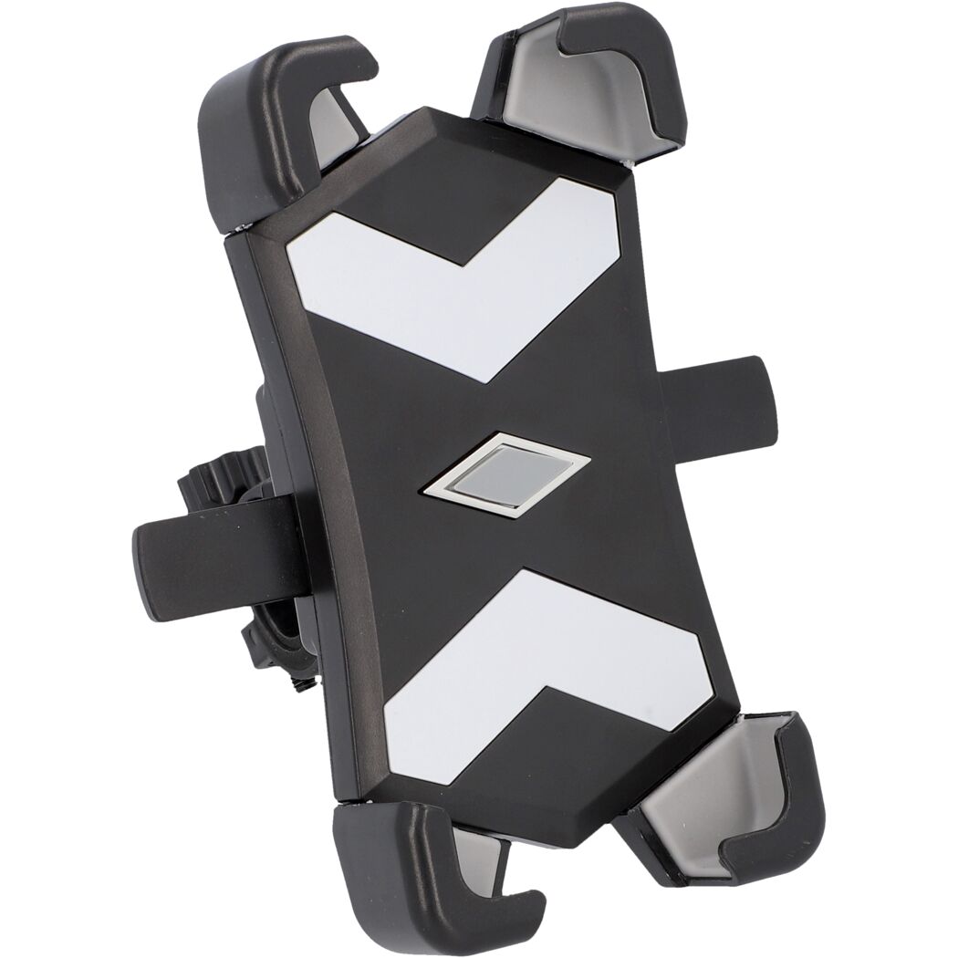 Schwarzer Smartphonehalter 'Spider' mit silbernen Details