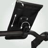 Smartphonetasche Drybag am Fahrradlenker mit Funktionspfeilen.