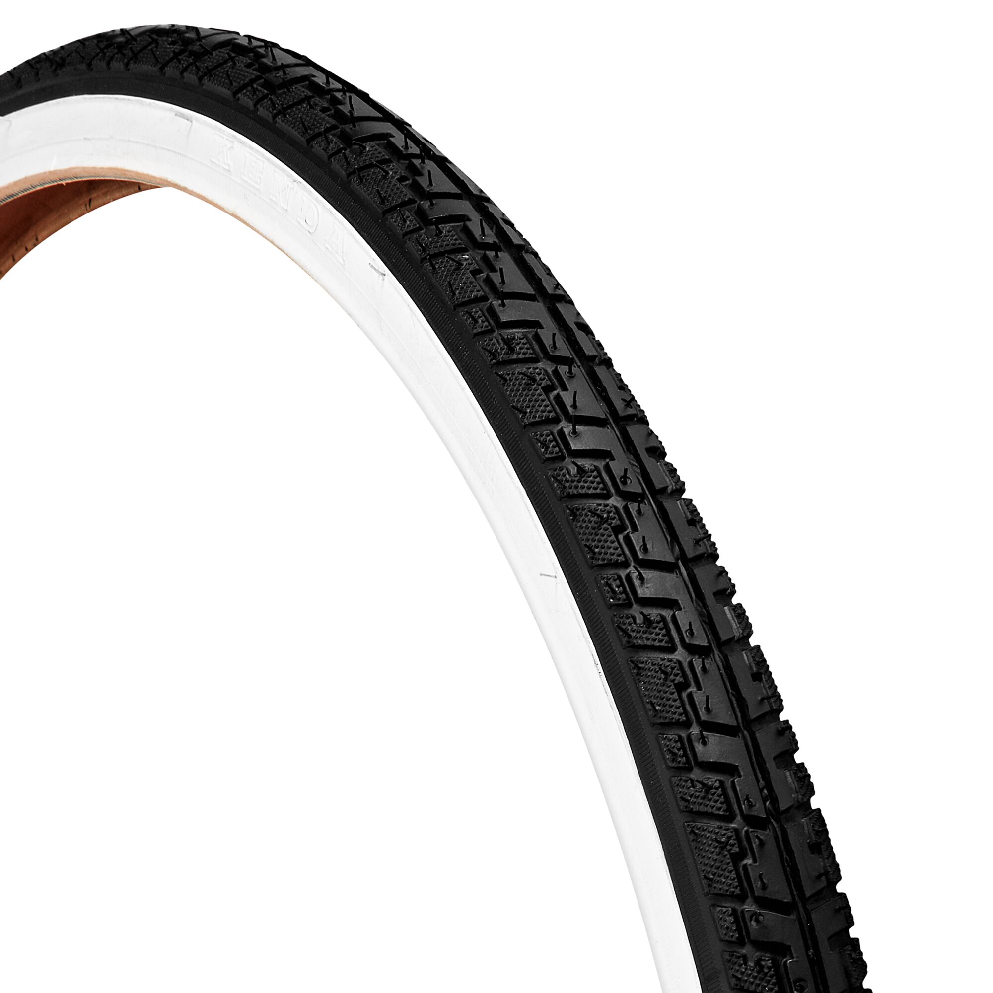 Schwarzer Fahrradreifen mit weißem Rand