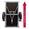 Anhänger BASIC plus 750, Ansicht der Kippdeichsel, Aufstellhöhe: 216 cm
