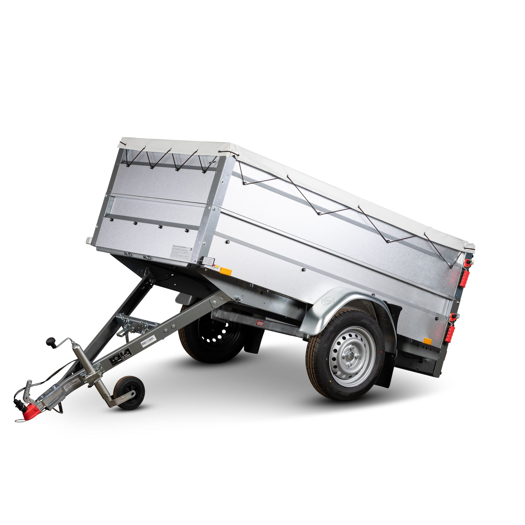 Kippbarer Anhänger mit Plane