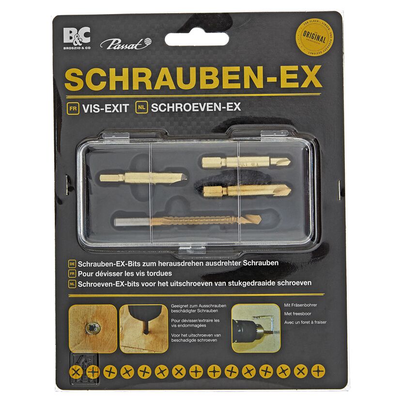 Schraubenentferner-Set 'Schrauben-Ex' mit Fräsbohrer