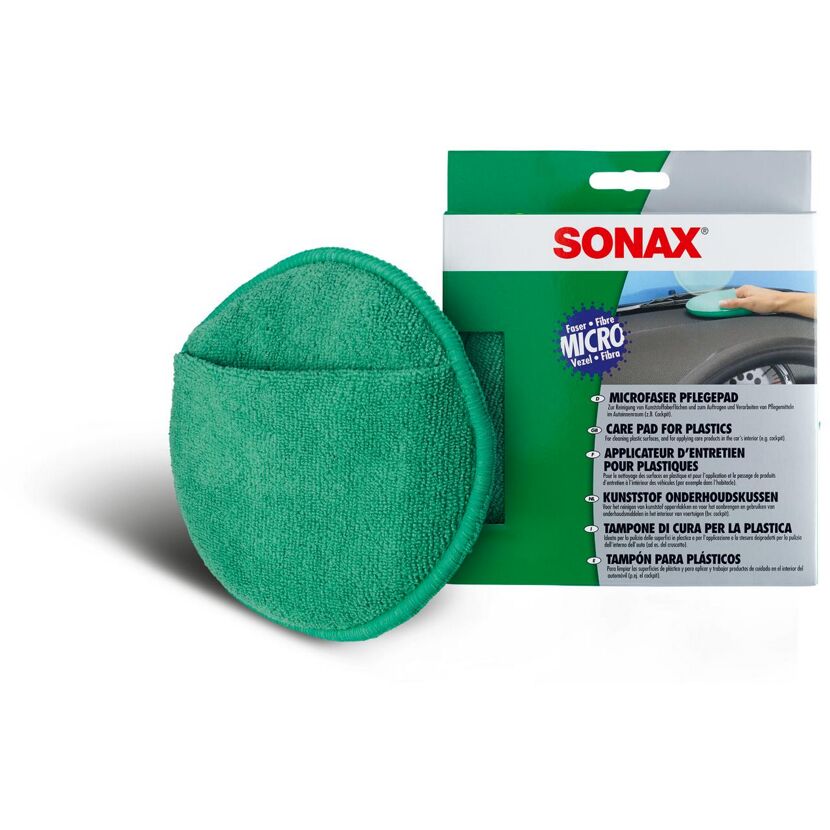 Sonax Microfaser Pflegepad und Verpackung