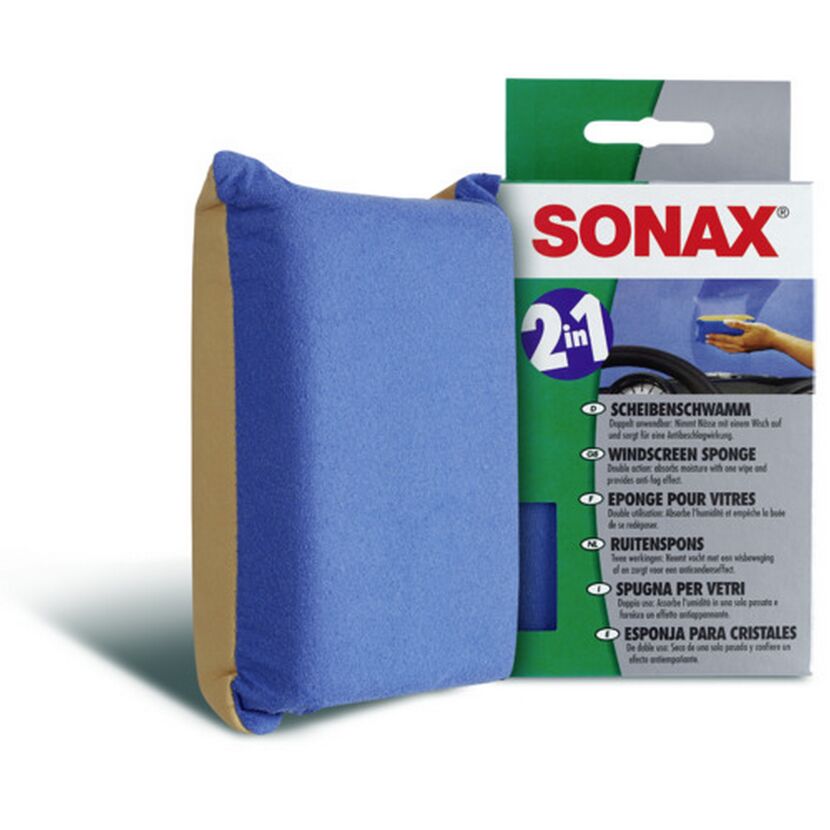 SONAX Scheibenschwamm 2in1 und Verpackung