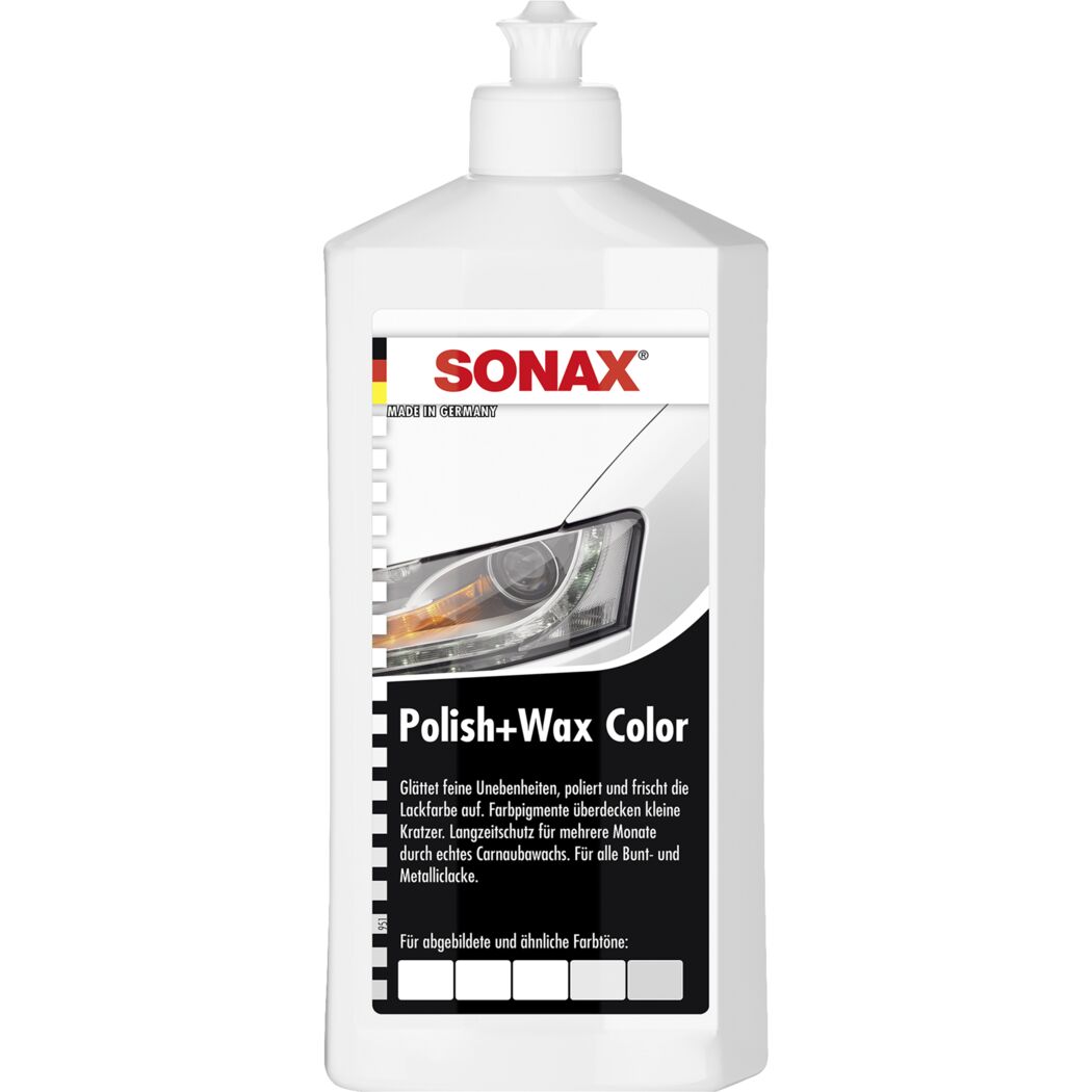 Autopolitur 'Polish+Wax Color' weiß 500 ml