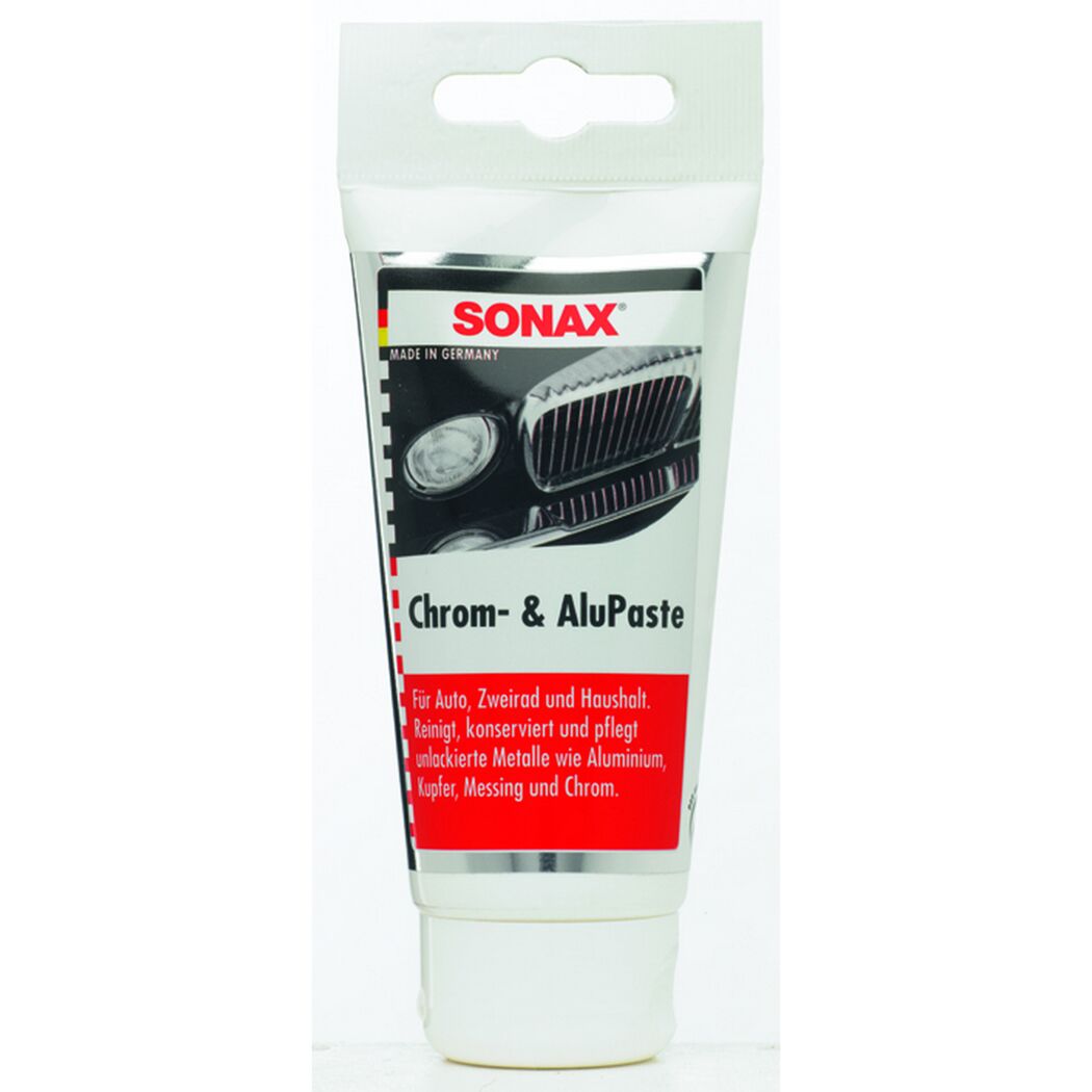 Tube mit Sonax Chrom- und Alupaste