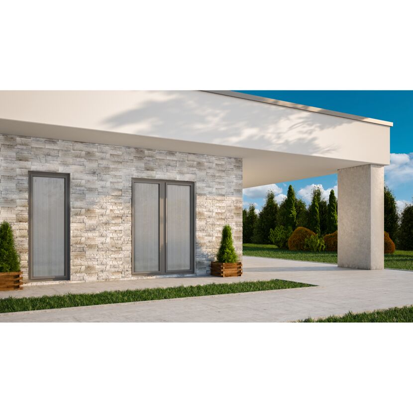 Hausfassade mit Betonriemchen OVIEDO natur