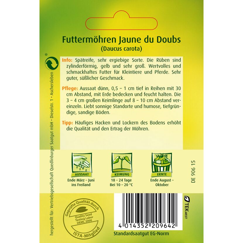 Futtermöhren Jaune du Doubs